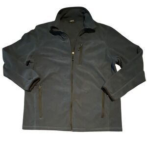 Solaris Mens XLT Fleece Jacket Full Zip Navy Blue Outdoor Casual